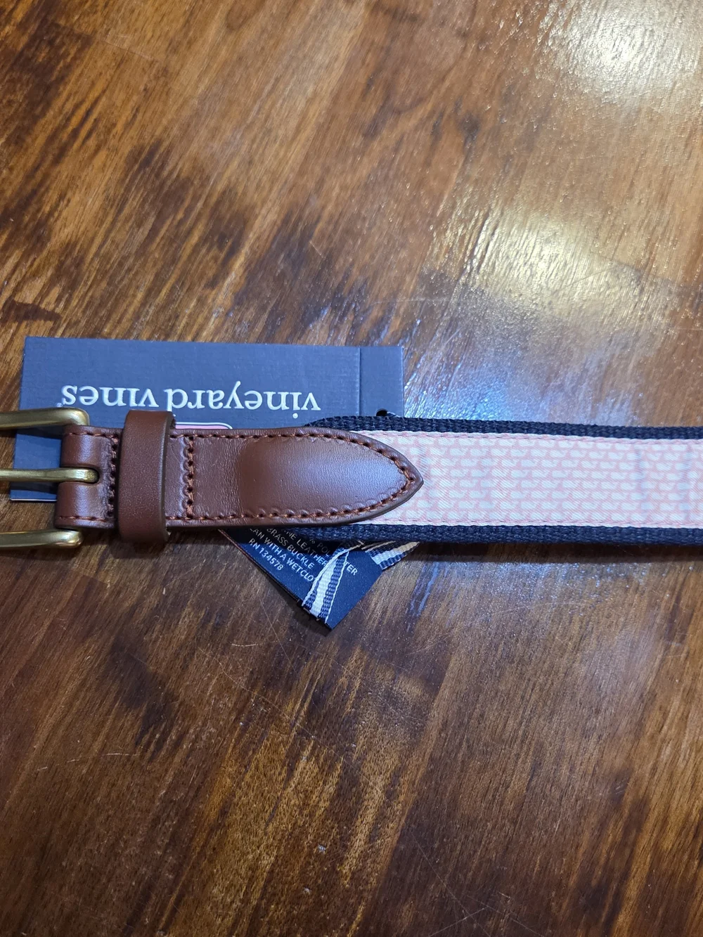 NWT Vineyard Vines Boy's Micro Whale Classic Canvas Club Belt SZ XL Preppy